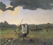 Giovanni Segantini The Hay Harvest (mk09) oil painting reproduction